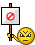 angry with "no" sign